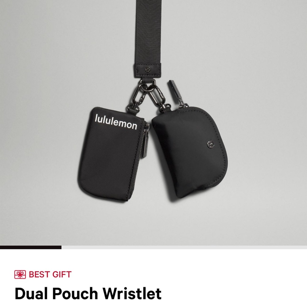 lululemon athletica Black Dual Pouch Wristlet
